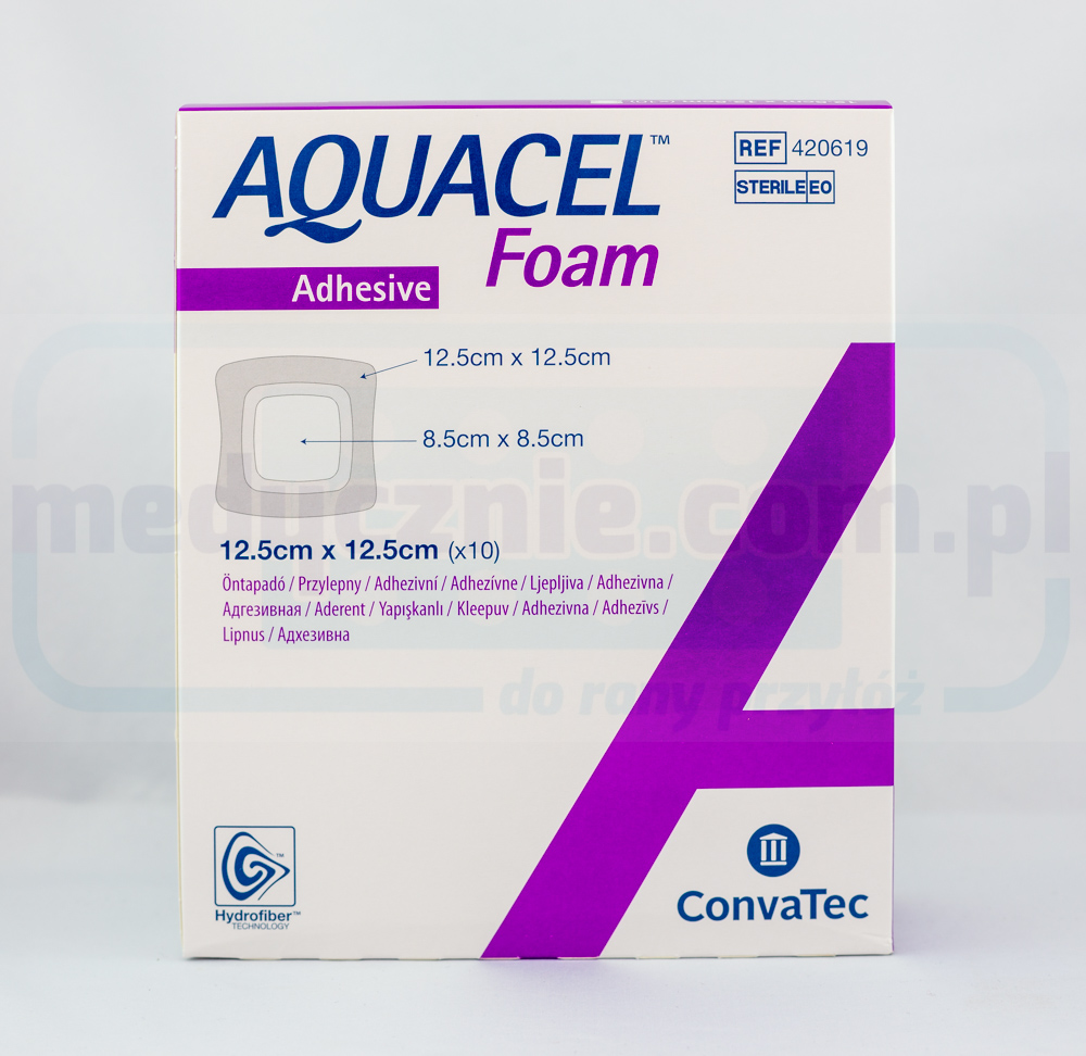 Aquacel Schaumstoff Kleber 12,5*12,5cm mehrschichtiger Schaumstoffverband 1Stk.